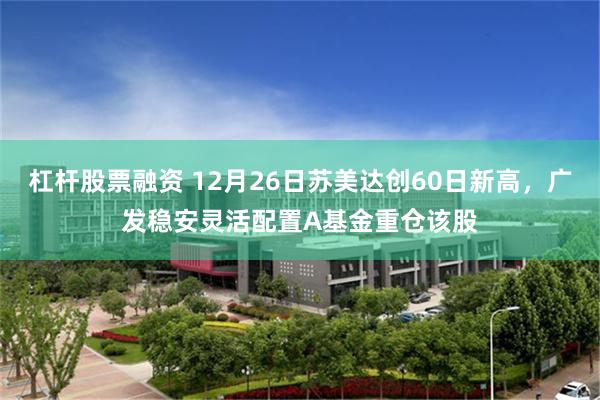 杠杆股票融资 12月26日苏美达创60日新高，广发稳安灵活配置A基金重仓该股