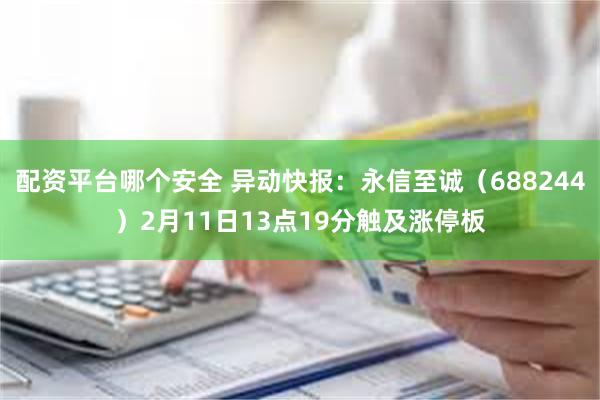 配资平台哪个安全 异动快报：永信至诚（688244）2月11日13点19分触及涨停板