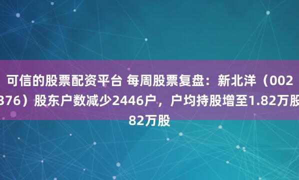 可信的股票配资平台 每周股票复盘：新北洋（002376）股东户数减少2446户，户均持股增至1.82万股