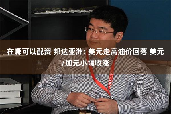 在哪可以配资 邦达亚洲: 美元走高油价回落 美元/加元小幅收涨