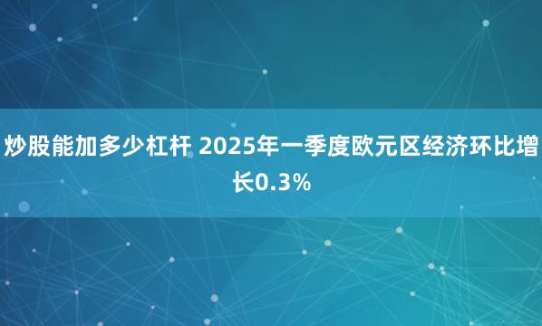 炒股能加多少杠杆 2025年一季度欧元区经济环比增长0.3%