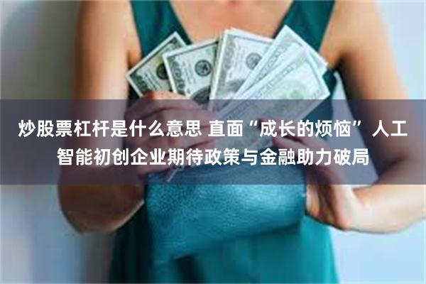 炒股票杠杆是什么意思 直面“成长的烦恼” 人工智能初创企业期待政策与金融助力破局