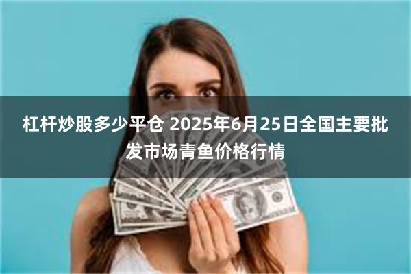 杠杆炒股多少平仓 2025年6月25日全国主要批发市场青鱼价格行情