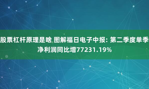 股票杠杆原理是啥 图解福日电子中报: 第二季度单季净利润同比增77231.19%