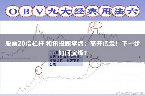 股票20倍杠杆 和讯投顾李炜：高开低走！下一步如何演绎？