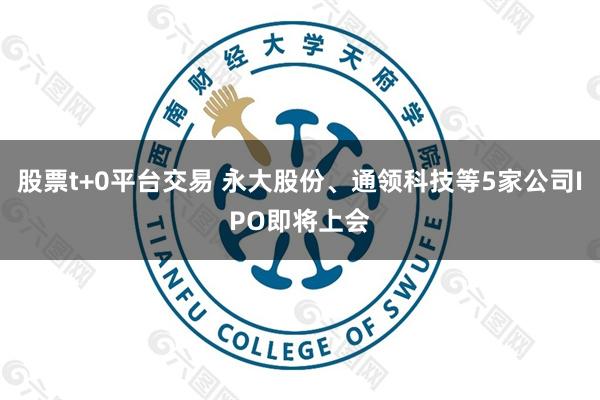 股票t+0平台交易 永大股份、通领科技等5家公司IPO即将上会