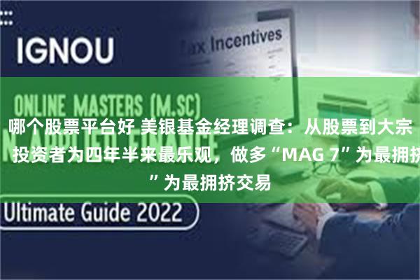 哪个股票平台好 美银基金经理调查：从股票到大宗商品，投资者为四年半来最乐观，做多“MAG 7”为最拥挤交易